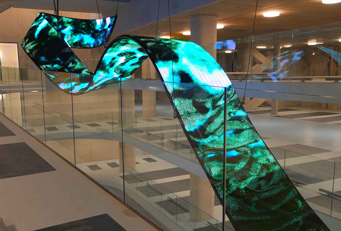 Double side Ribbon like Flexible LED Screen - Tepixel