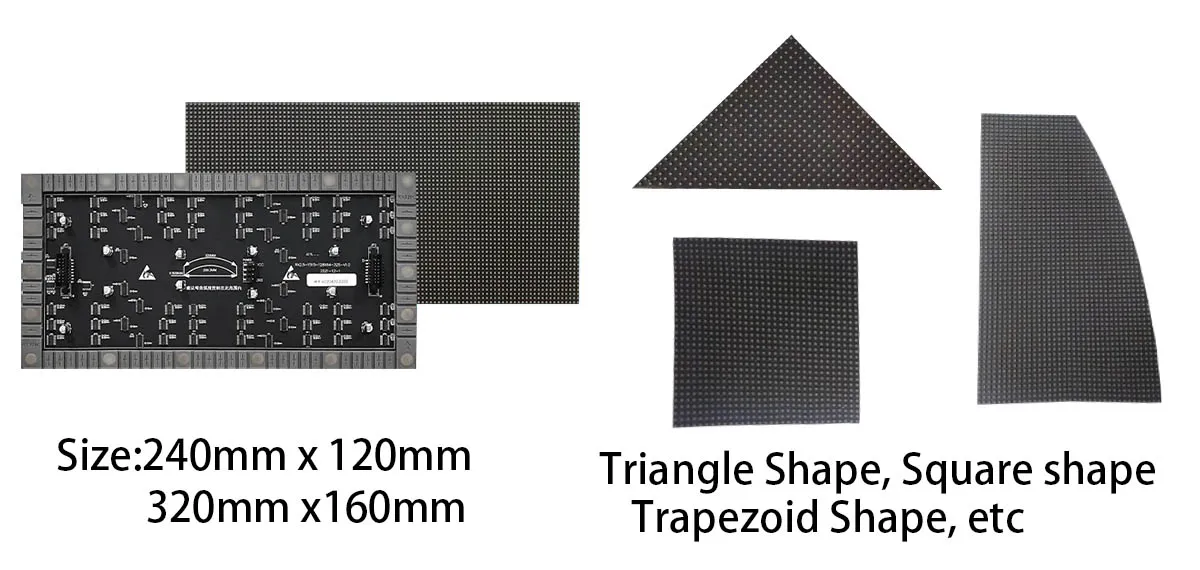 Flex flexible led screen module-shapes