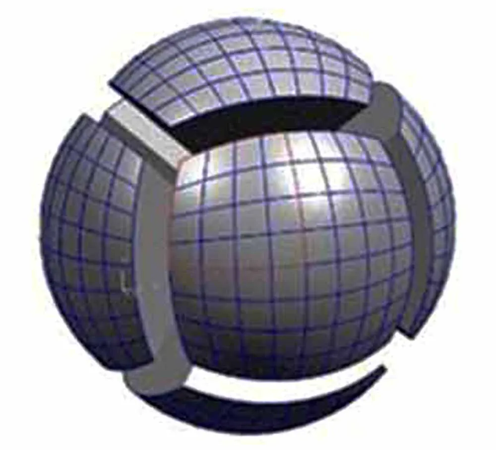 6 curved shape sphere led display