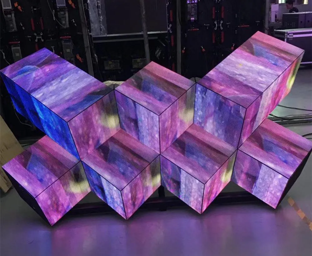 Cube shape DJ booth LED screen-Case