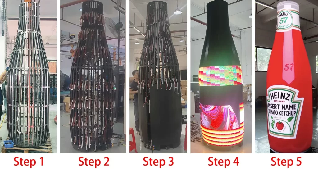 Bottle led display-installation process