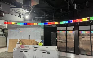 Double side led display-installation