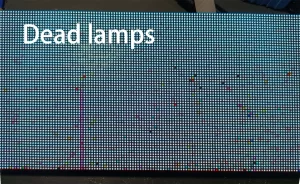 Dead lamp of led display