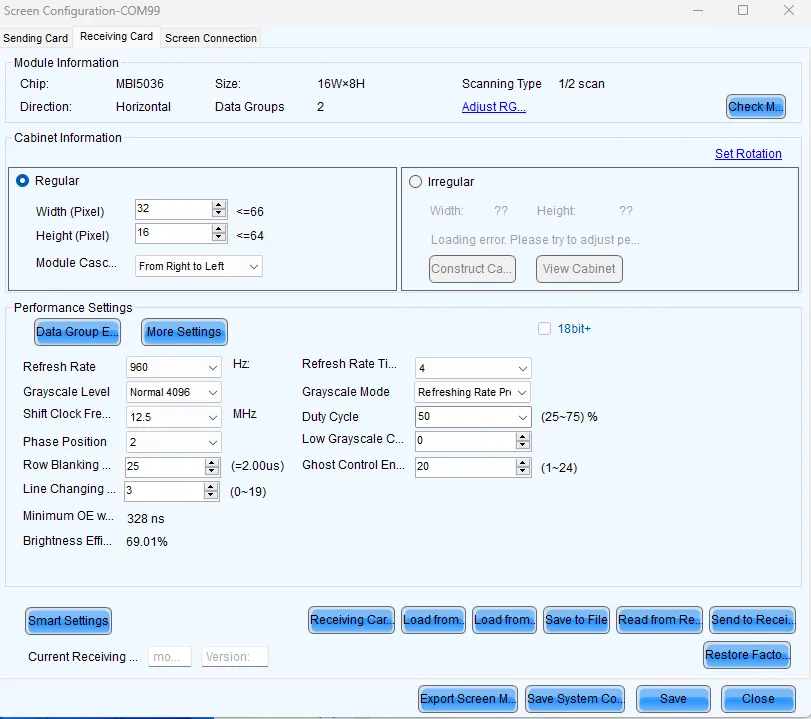 Novastar configuration software LCT