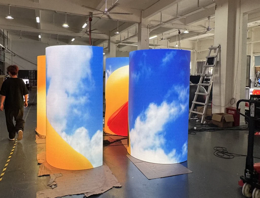 Cylinder led display
