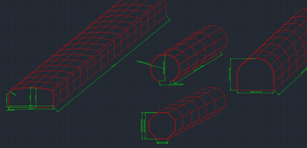 Different Shape Tunnel shape led display